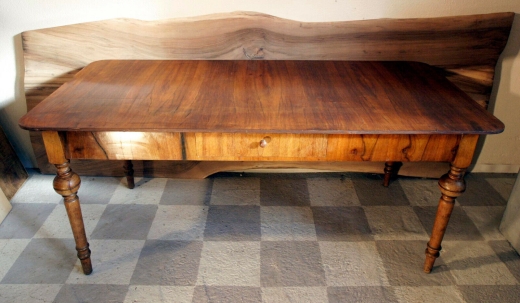 Antiker Nussbaum Tisch Esstisch / Schreibtisch um 1870