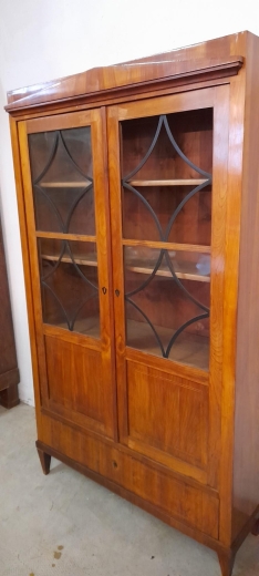 Biedermeier Vitrine Kirschbaum
