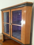 Geradliniger Biedermeier Eckschrank / Vitrine, Süddeutsch um 1840