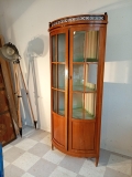 Biedermeier Eckvitrine Kirschbaum