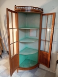 Biedermeier Eckvitrine Kirschbaum